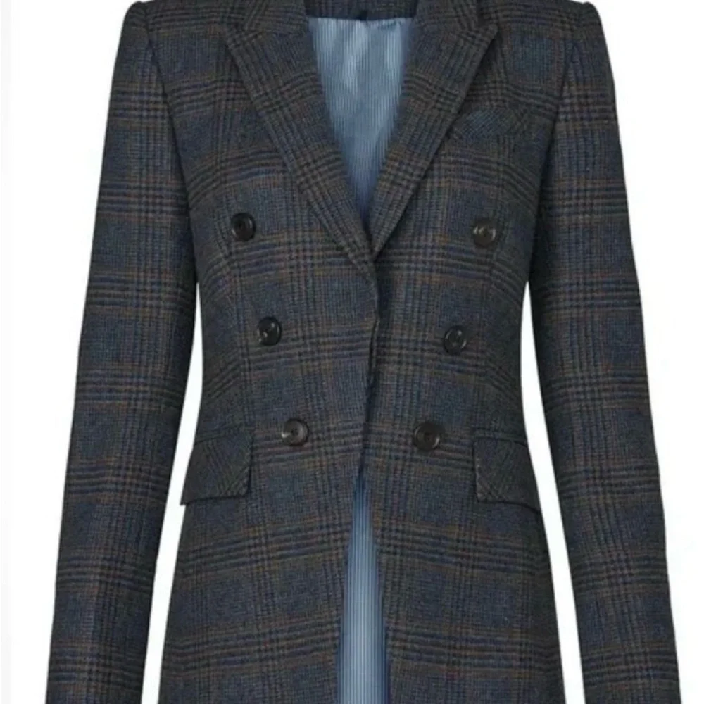 Veronica Beard Yareli navy plaid blazer - Picture 1 of 3